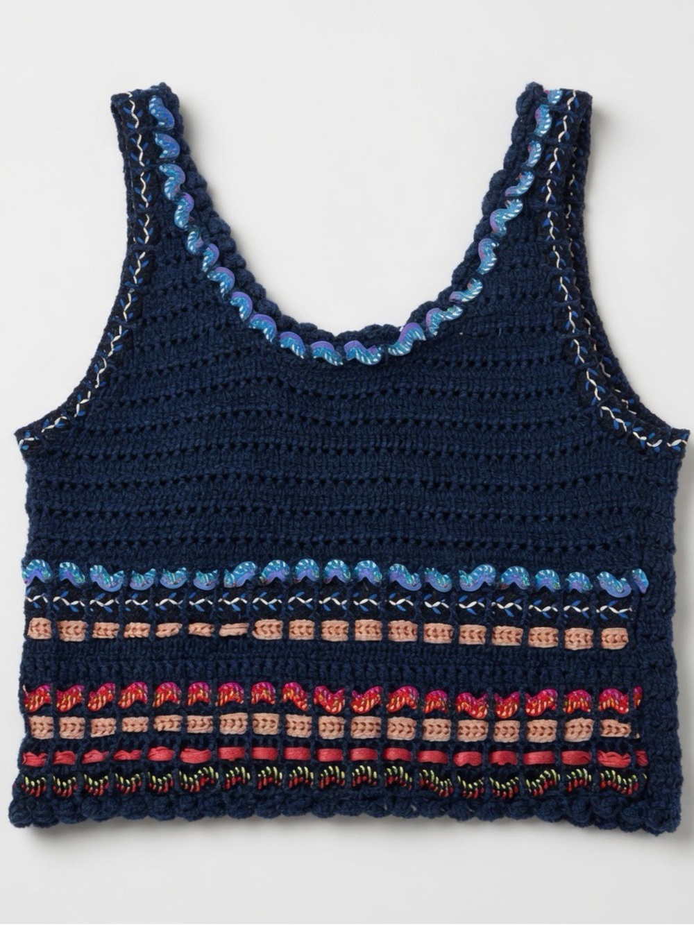 Alice + Olivia Dorian Ribbon Tank Top Sweater Size Small